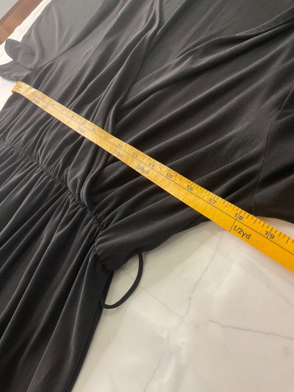 East Adeline 2X Black High Low Maxi Dress Surplice Flutter Sleeve - Picture 6 of 6